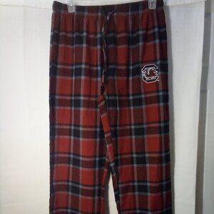 Bottom Drawers Sleepwear Pajama Pants Men L Carolina Gamecocks Plaid Red Black